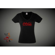 Lady Fit T-Shirt - Cock And Cum